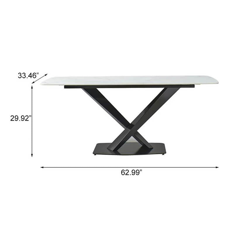  Black X-shaped Base table