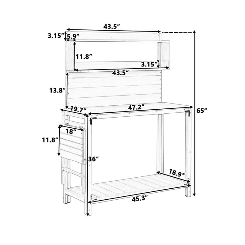 Potting Bench Table