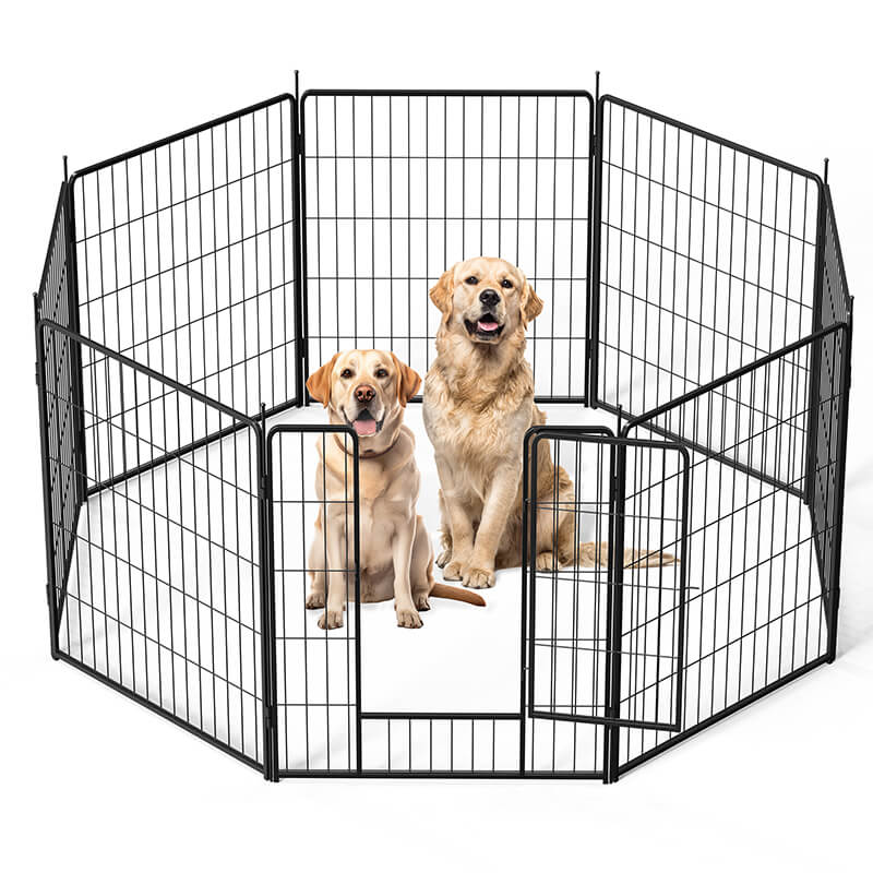 66.8 LargeMediumSmall Black Dog Playpen Designed for Camping - 8 Panels