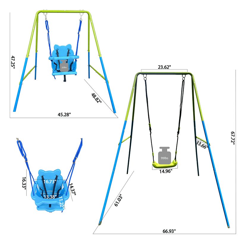 Plastic Safe Swing Set