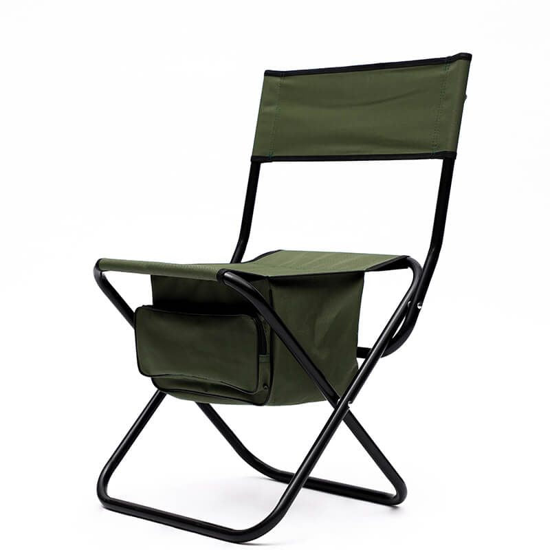 19.3" Green 4 Piece Folding Outdoor Chair With Storage Bag