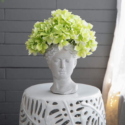 6" x 9" Greek Goddess Cement Head Planter