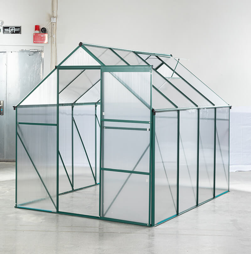 98.4" Green Aluminum Outdoor Patio Greenhouse