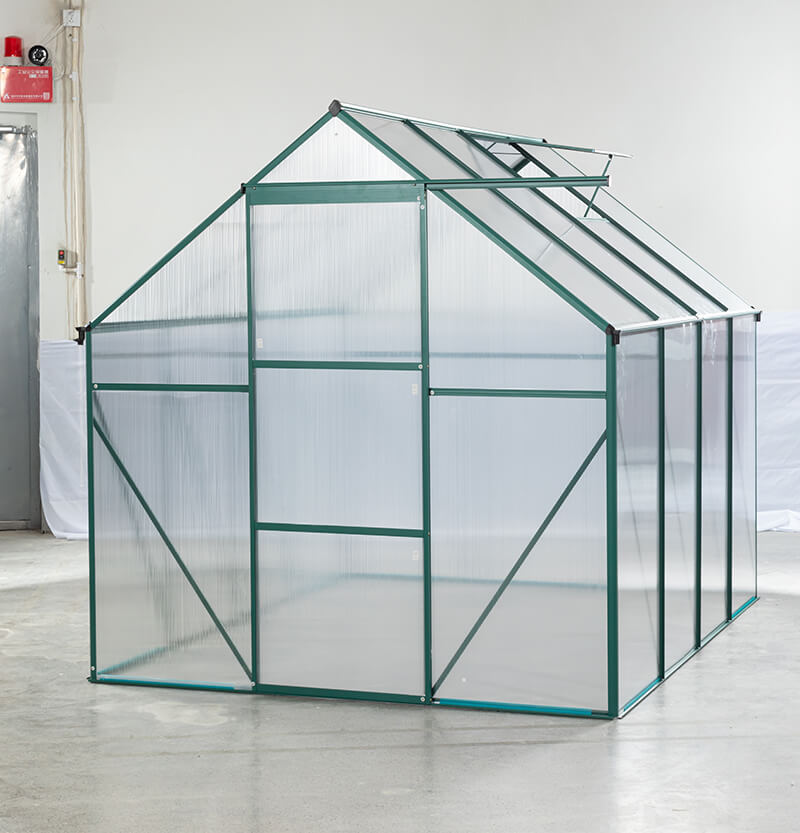 98.4" Green Aluminum Outdoor Patio Greenhouse