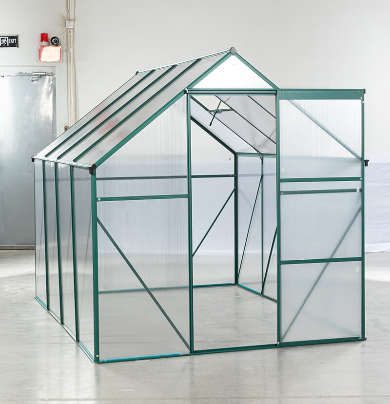 98.4" Green Aluminum Outdoor Patio Greenhouse