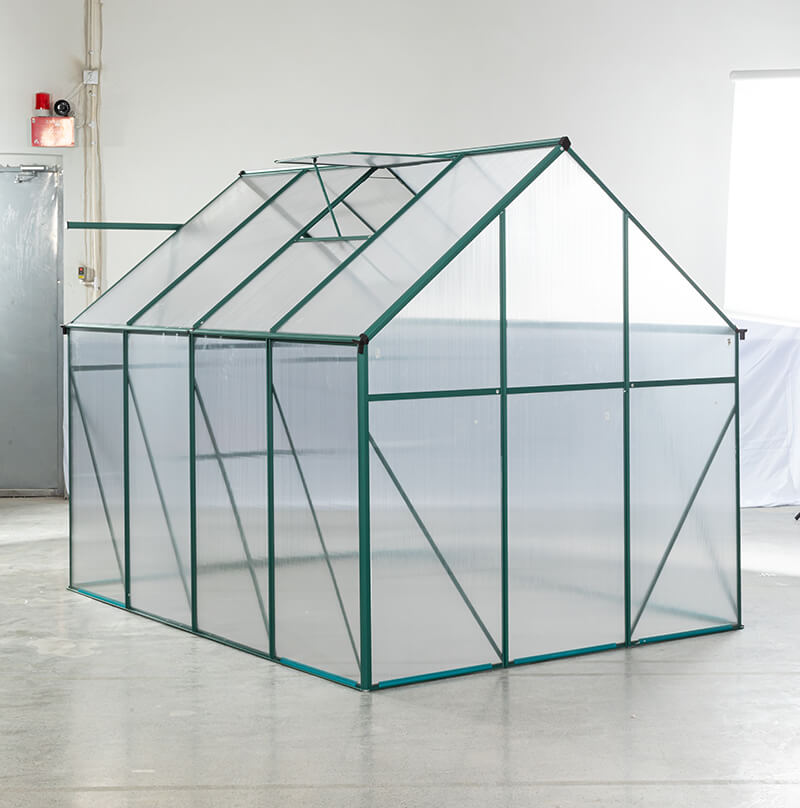 98.4" Green Aluminum Outdoor Patio Greenhouse