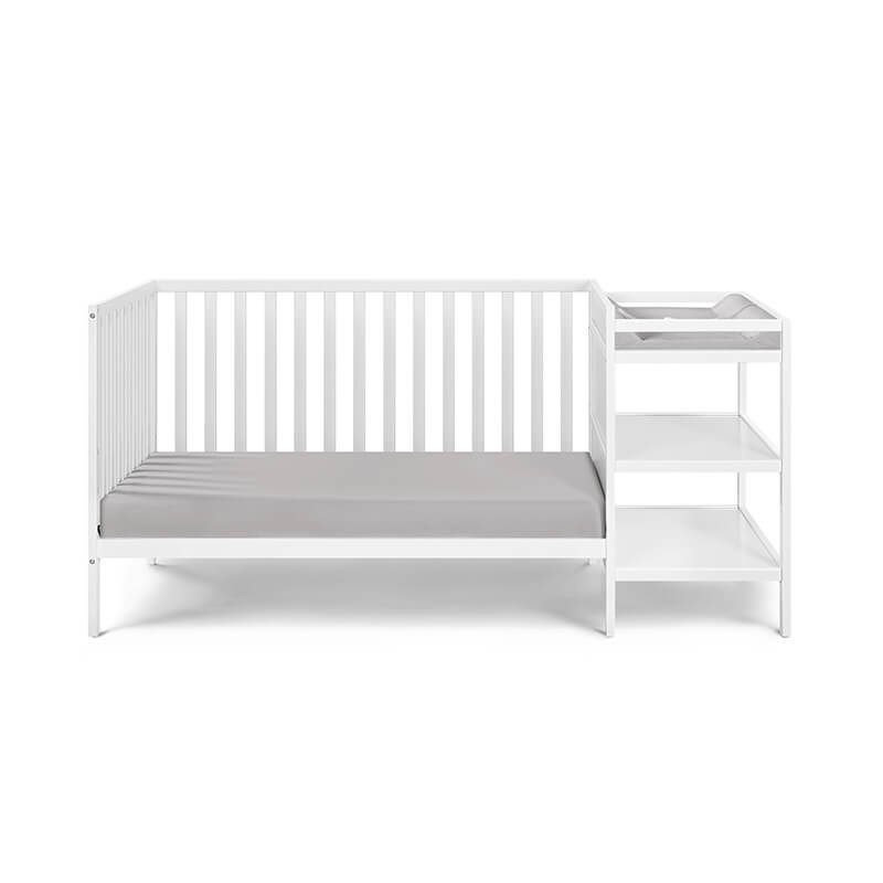 71.50" Palmer 3-in-1 Convertible Crib with Changer - White