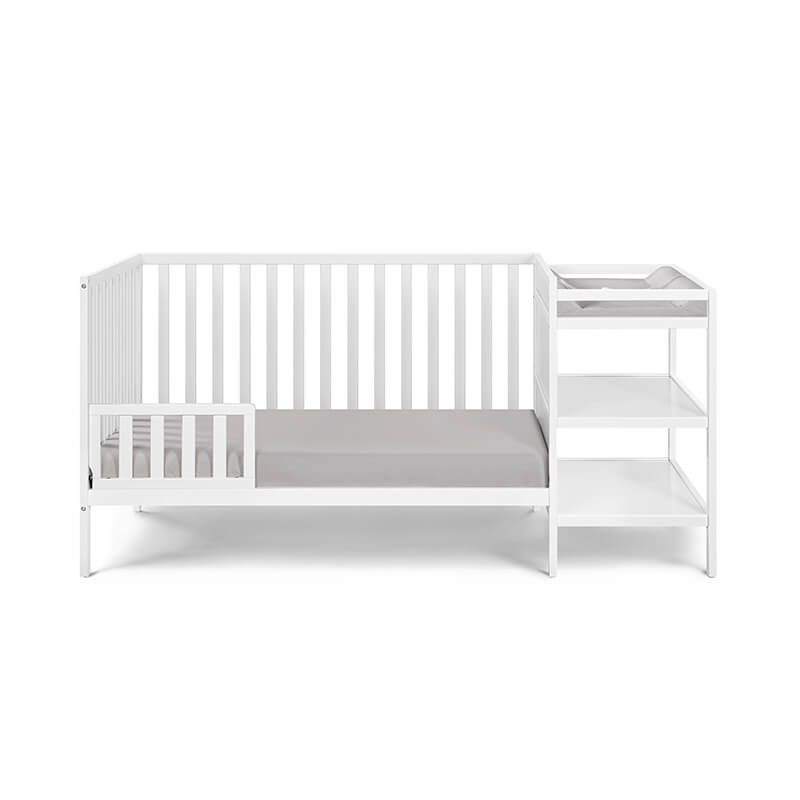 white toddler bed frame