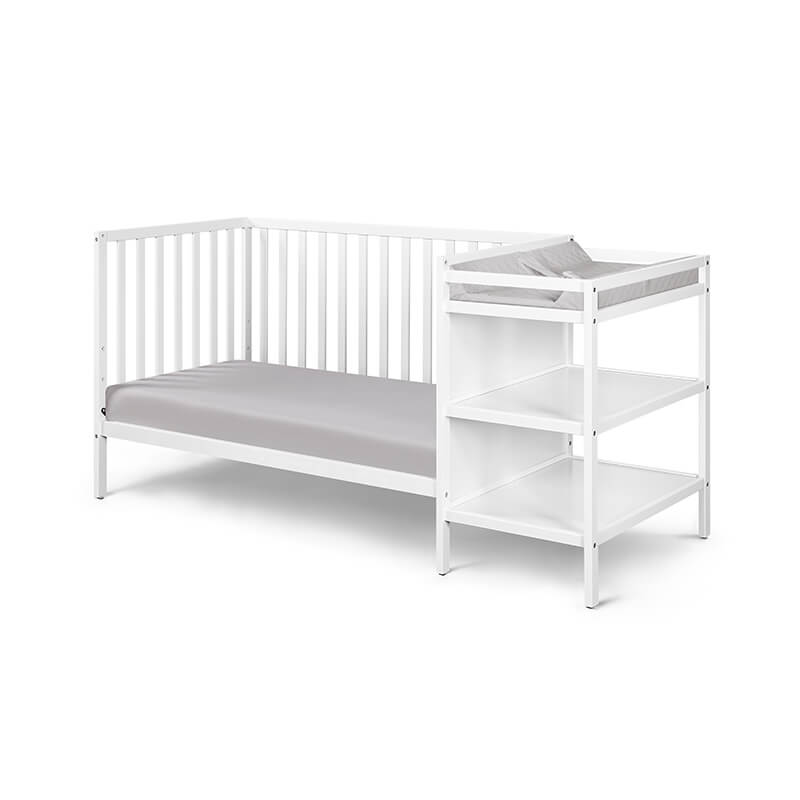 white toddler bed frame