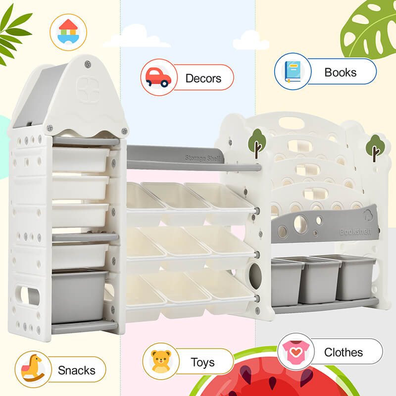 You can segment the large capacity organizer using it for Decor, books, toys, clothes and any other valuables 