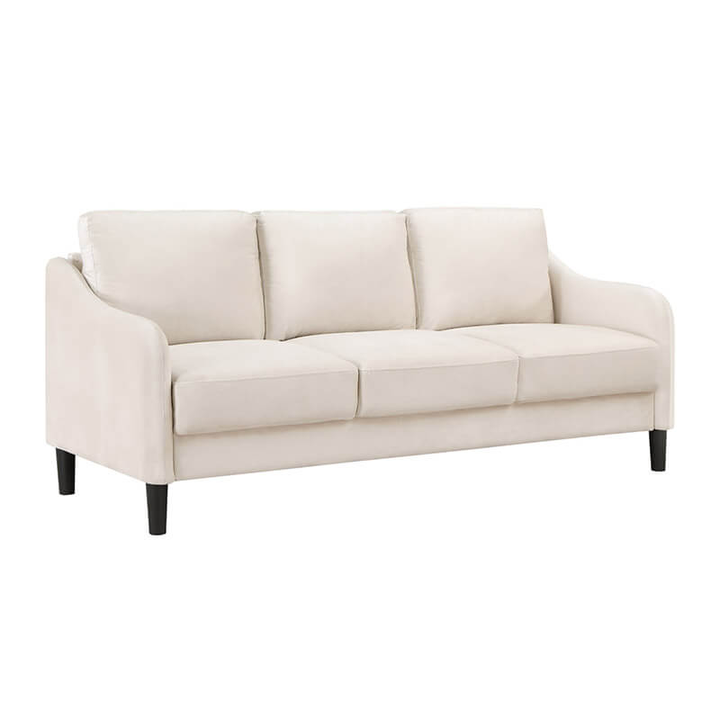 73.22" 3-Seater Beige Sofa