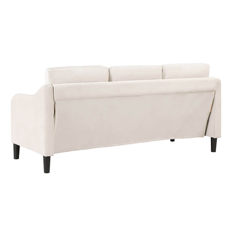 73.22" 3-Seater Beige Sofa