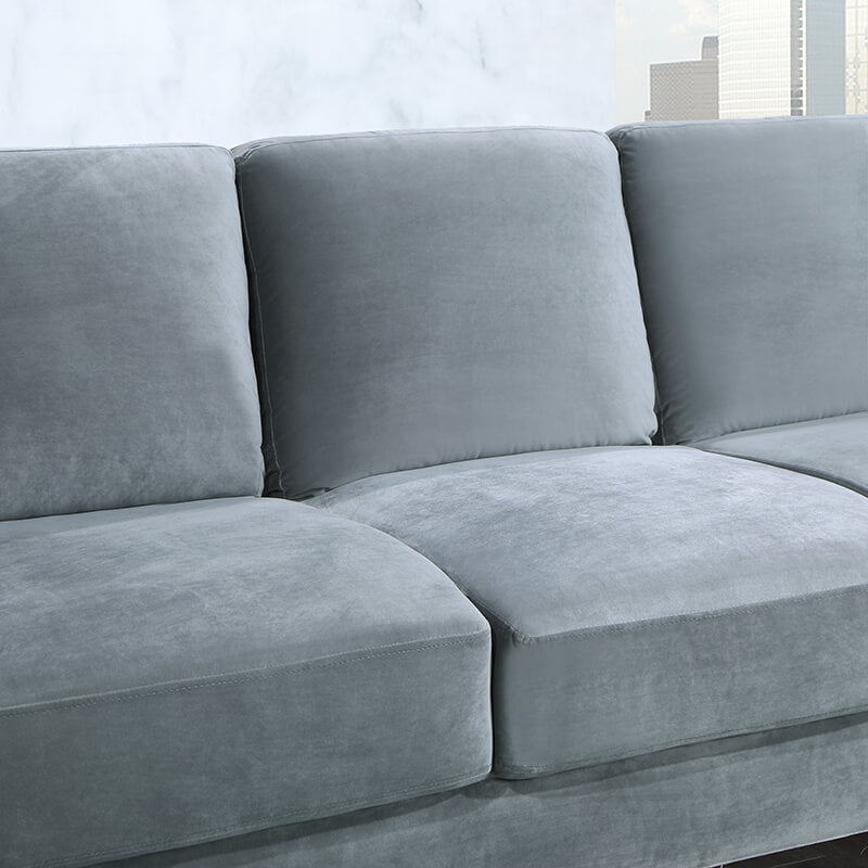 73.22" Modern Gray Upholstered 3-Seater Sofa