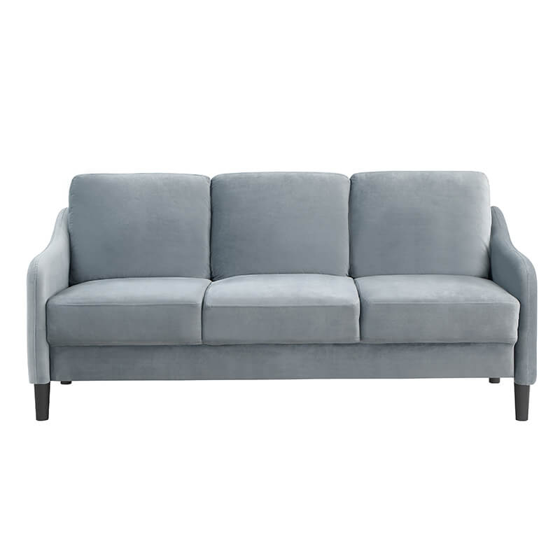 73.22" Modern Gray Upholstered 3-Seater Sofa