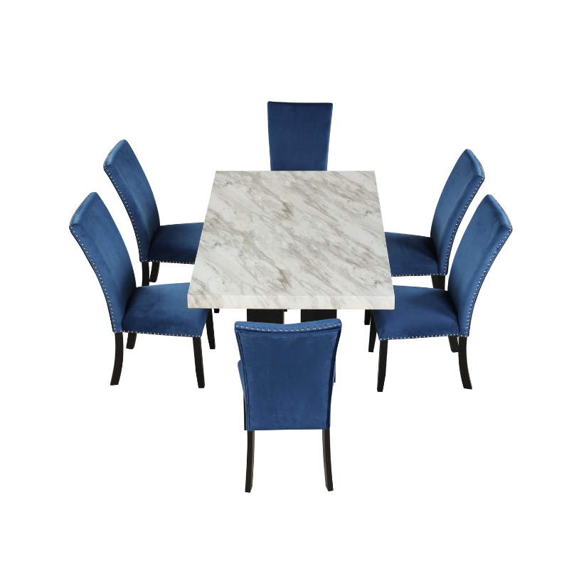 7 Pcs Dining Table & Chairs