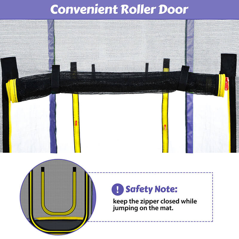 Convenient roller door and safety note