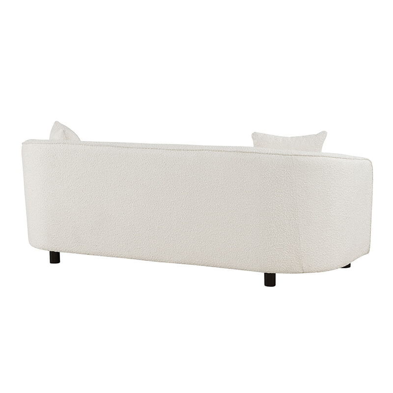 3-Seater Beige Curved Sofa