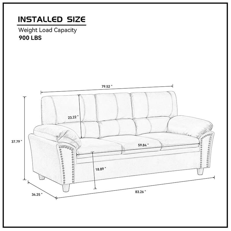  3-Seater Sofa Couch