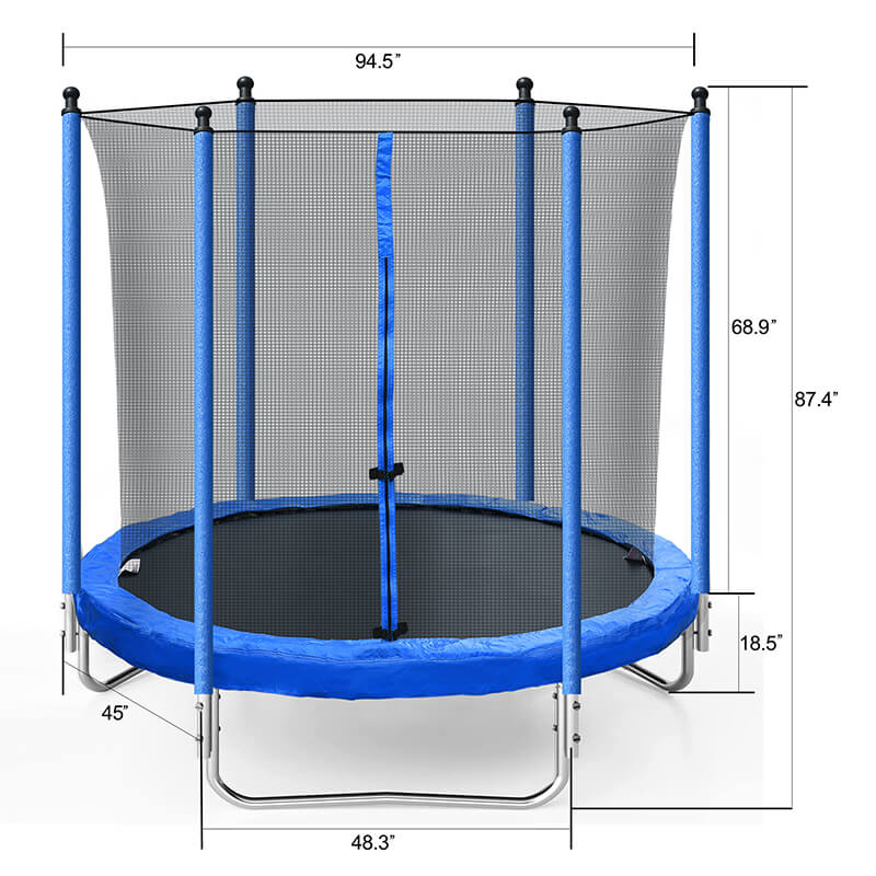 Trampoline with Safety Enclosure Net