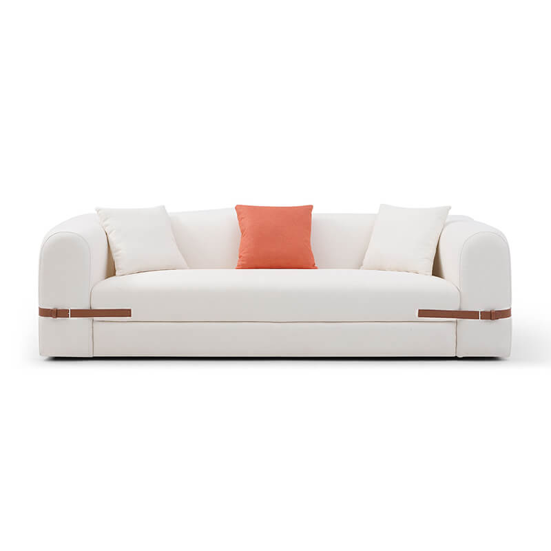 90.94" Modern Beige Sleeper Sofa