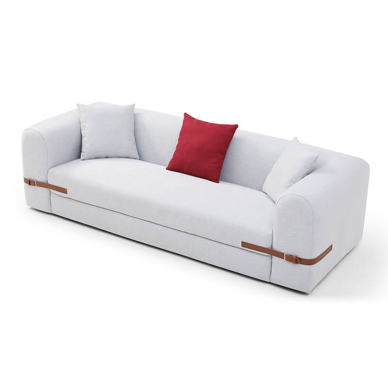 90.94" Modern Gray Sofa