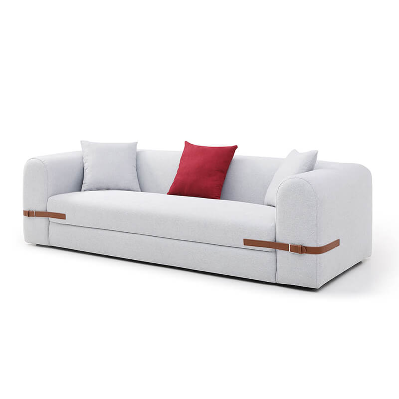 90.94" Modern Gray Sofa