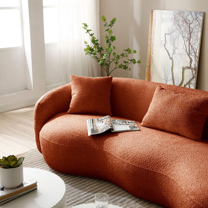 orange rotating sofa