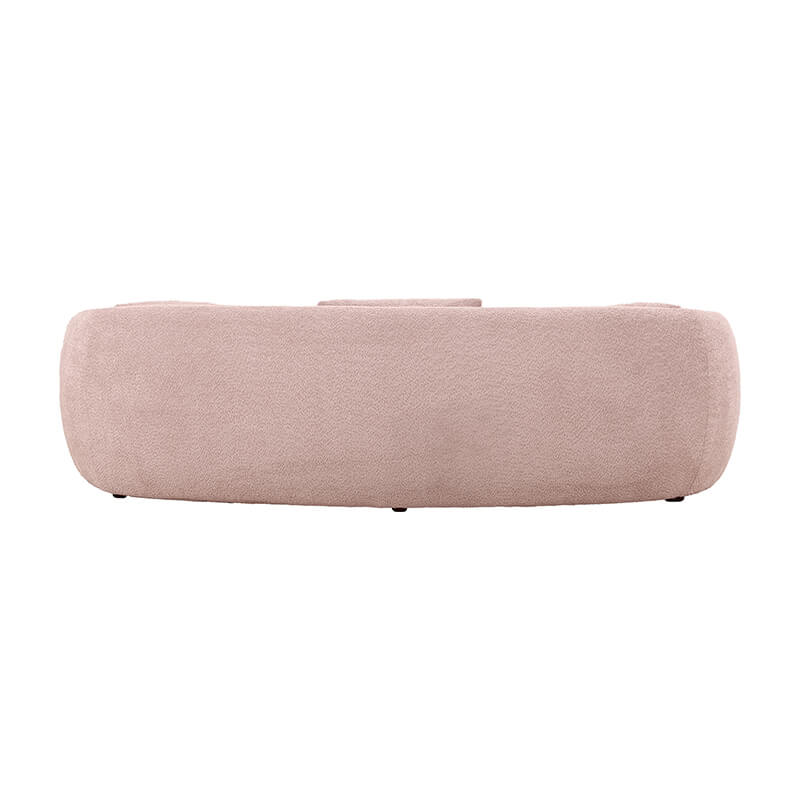 pink curved couch