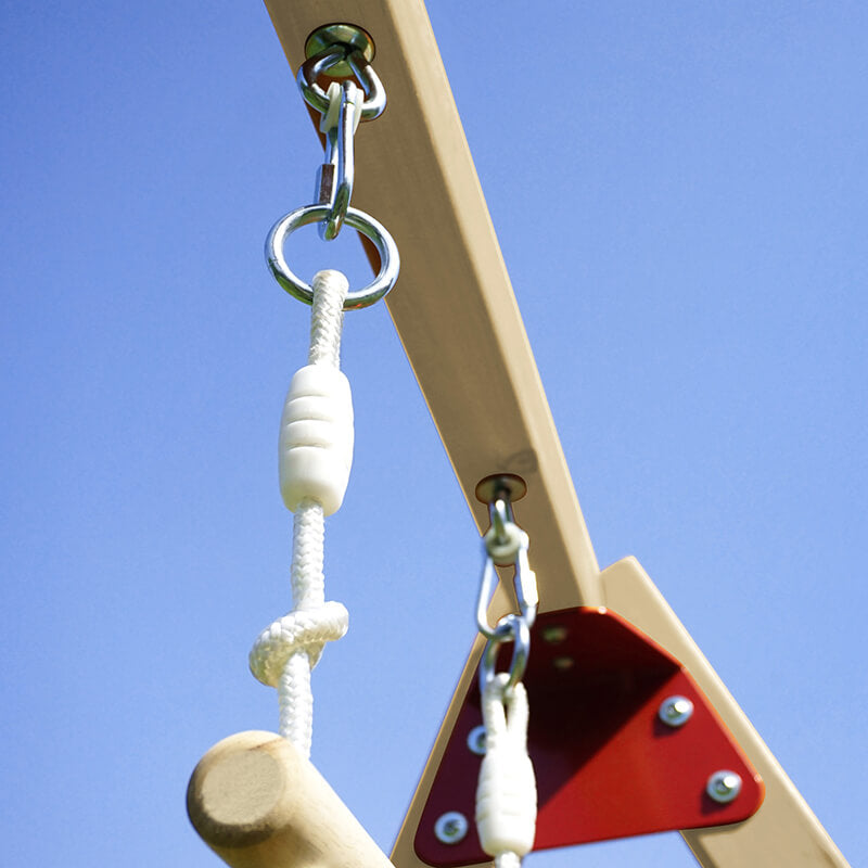 95" Playground Wooden Swing Set with Blue Slide