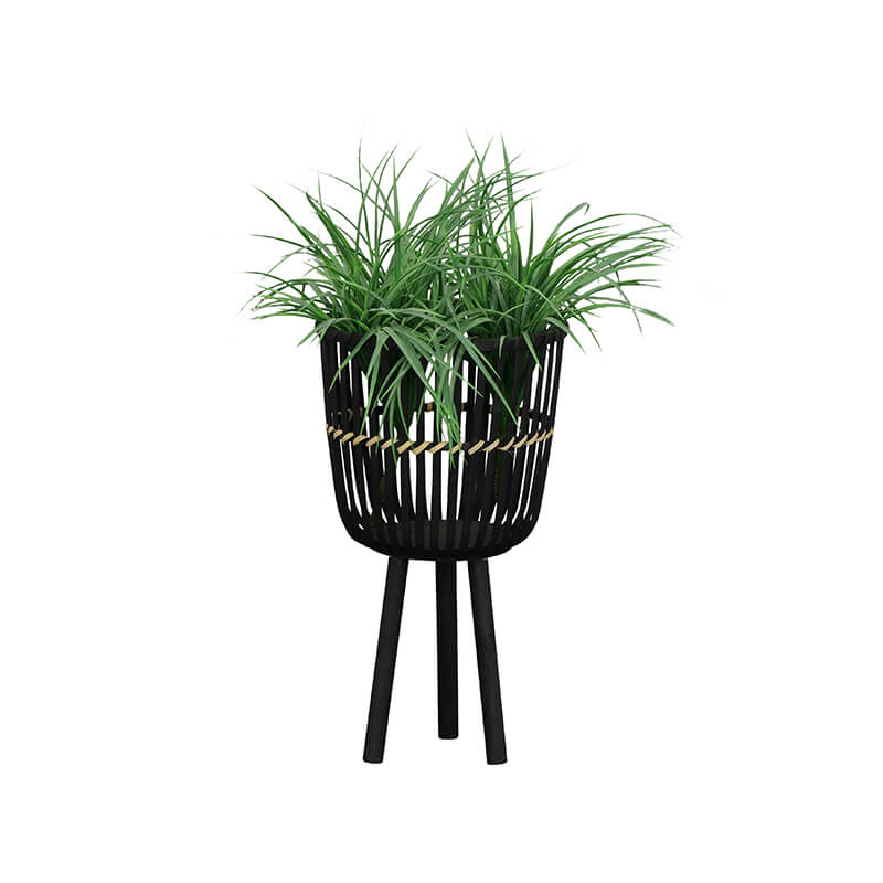 Black Bamboo Footed Plant Stands