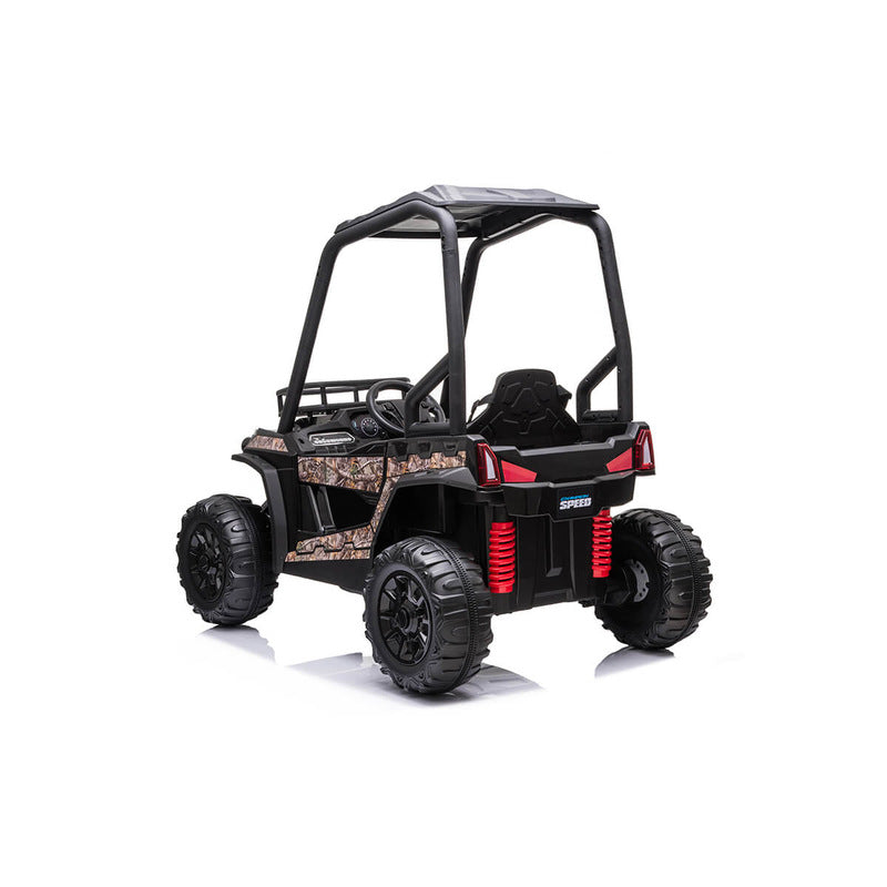 Black Battery Powered Kids Ride-on Car - 2 Speeds & LED Headlights