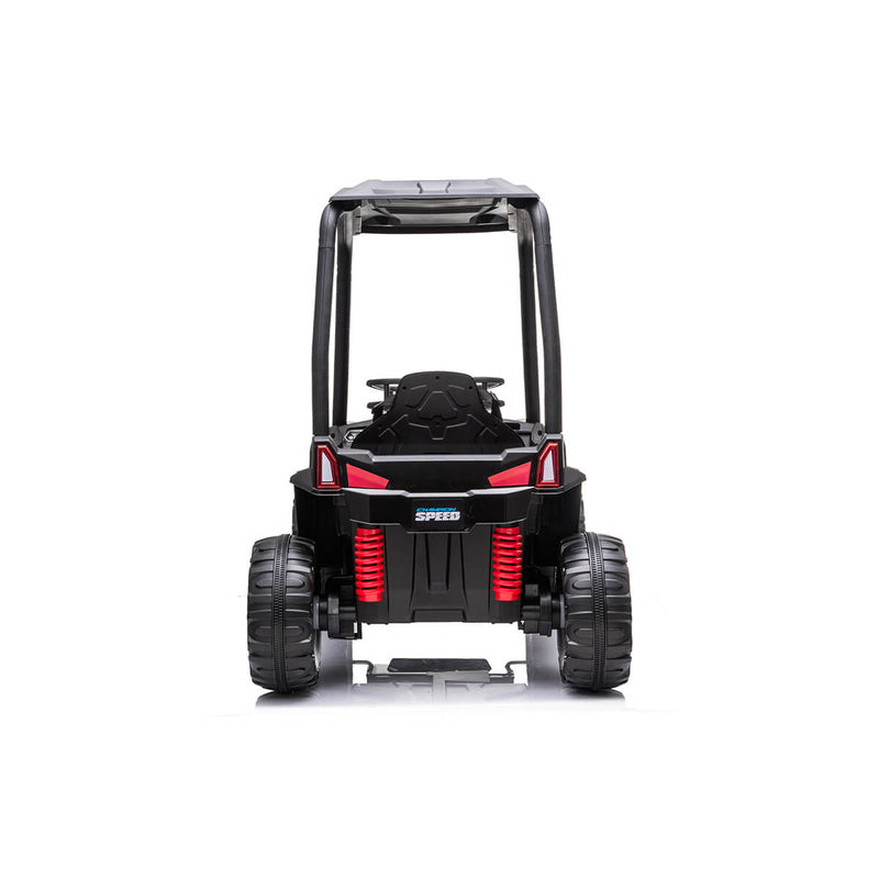 Black Battery Powered Kids Ride-on Car - 2 Speeds & LED Headlights