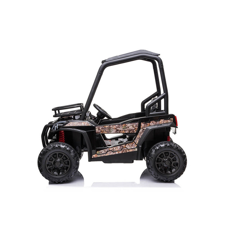 Black Battery Powered Kids Ride-on Car - 2 Speeds & LED Headlights