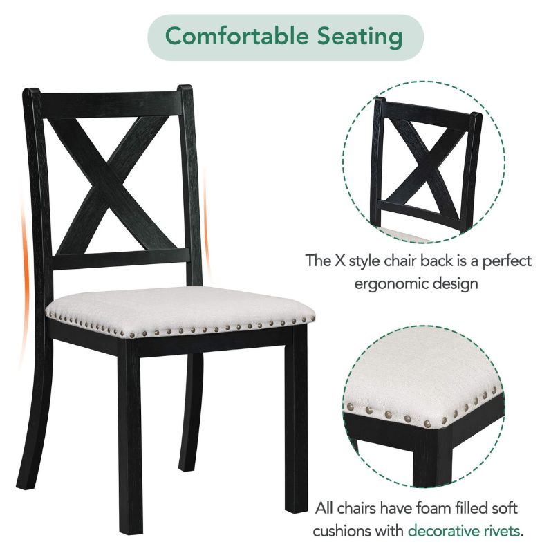 Comfortable seating and x style chair back