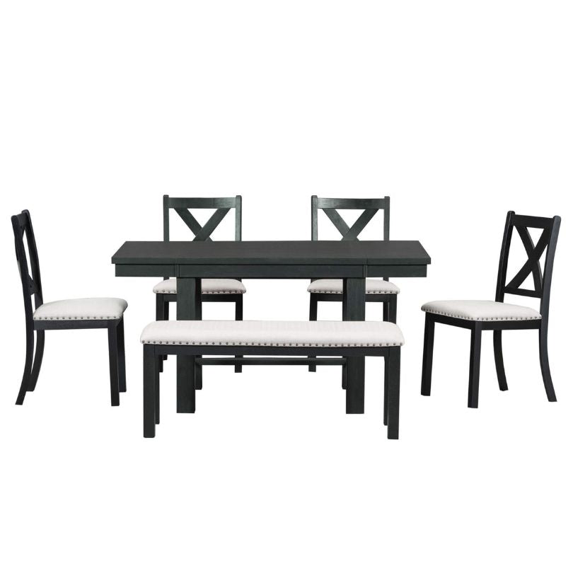  4 Dining Chairs, Bench and table