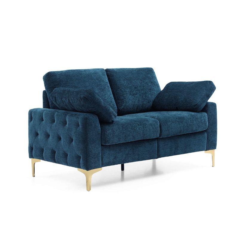 Diamond Tufted Chenille 2-seater Couch