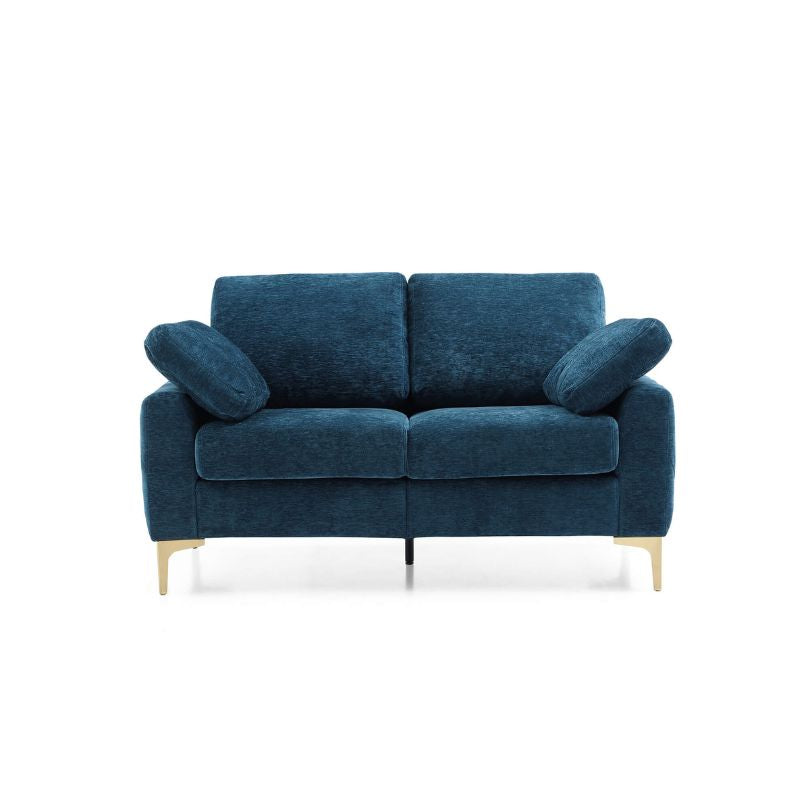 Blue Diamond Tufted Chenille 2-seater Couch