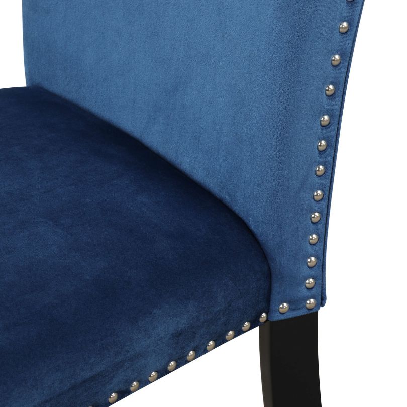 Velvet material and high quality MDF of our accent dining chair 