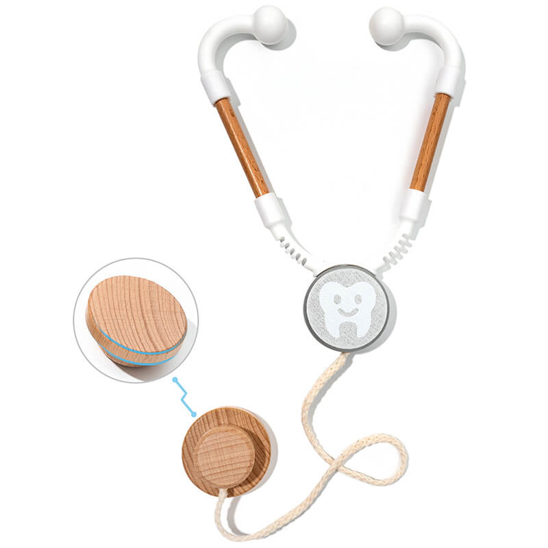 An image of the wooden stethoscope