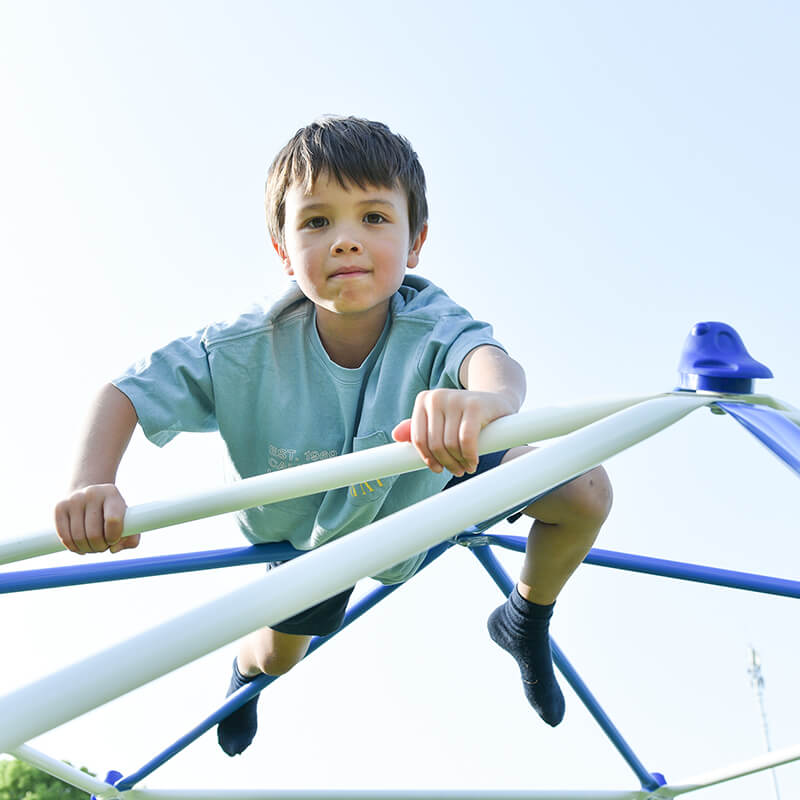 11ft Blue Kids Geometric Dome Climber - Steel Climbing Tower