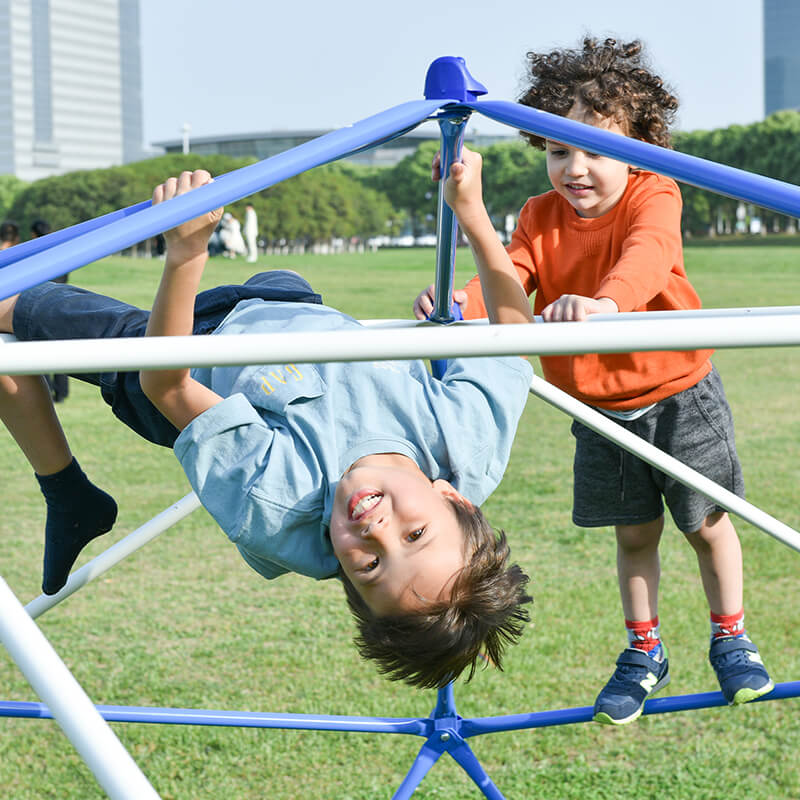 11ft Blue Kids Geometric Dome Climber - Steel Climbing Tower