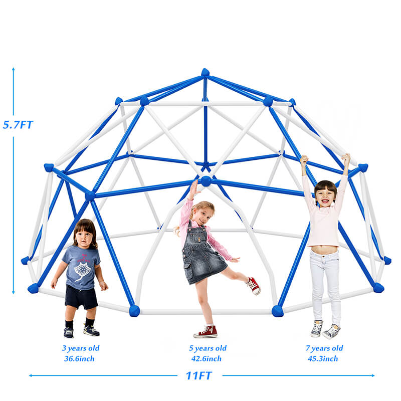 11ft Blue Kids Geometric Dome Climber - Steel Climbing Tower