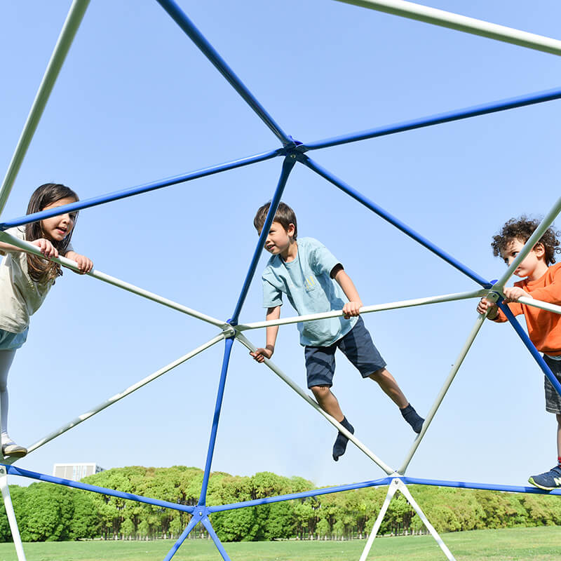 11ft Blue Kids Geometric Dome Climber - Steel Climbing Tower