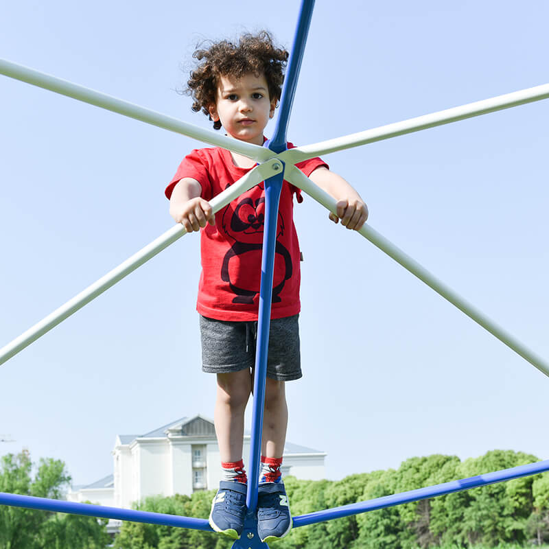 11ft Blue Kids Geometric Dome Climber - Steel Climbing Tower