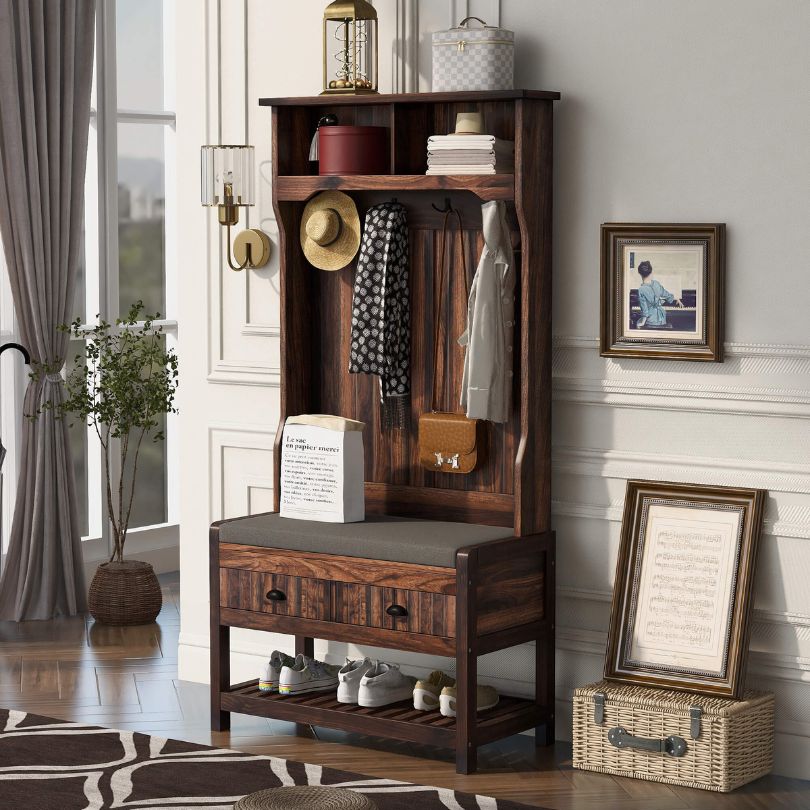 wooden entryway furniture