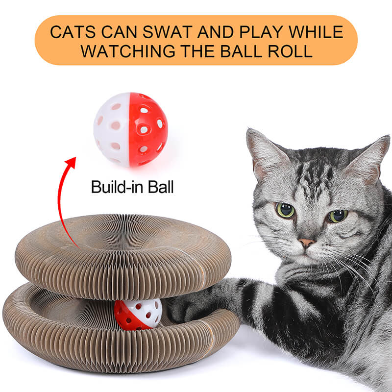 With a built in ball, your cat can play as long as they want 