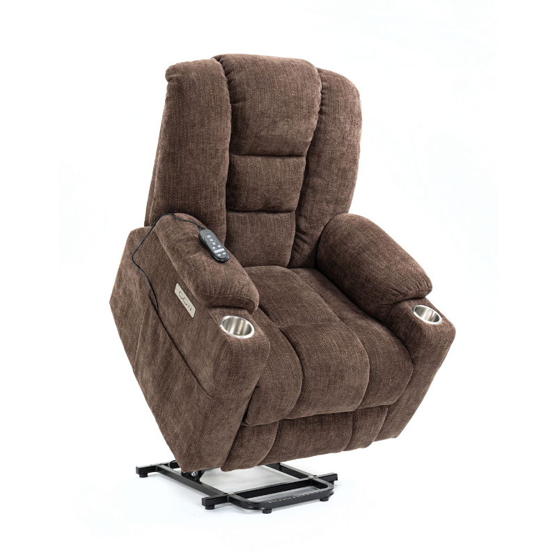 Brown Large Power Lift Recliner Chair 