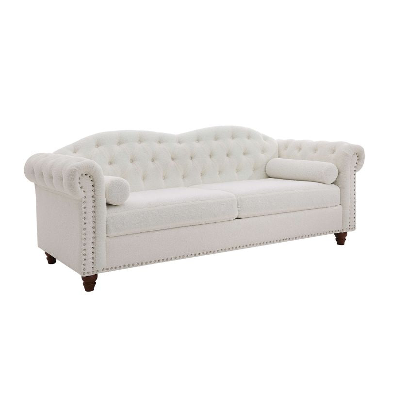 White loveseat couch