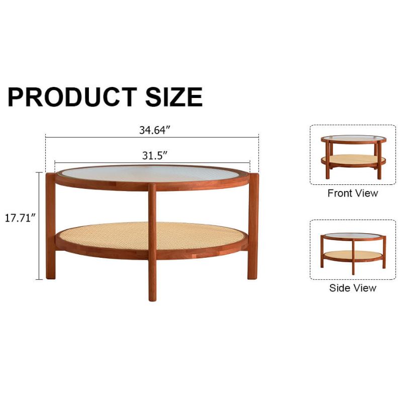 Image of the Circular Double-Layer Coffee Table