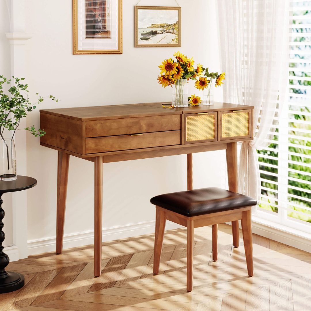 solid wood bedroom vanity set